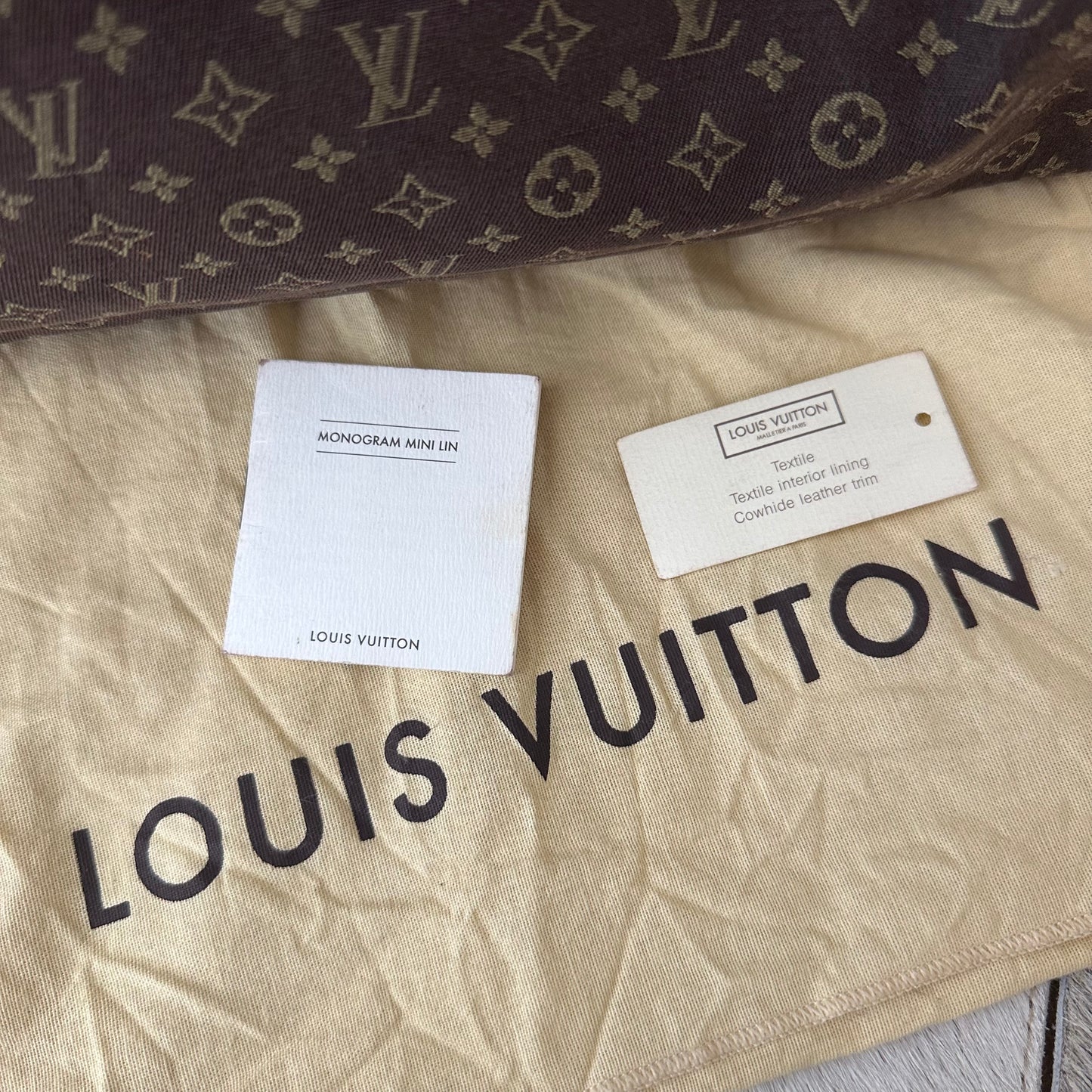 Louis Vuitton Mini Lin Brown Monogram Speedy 30