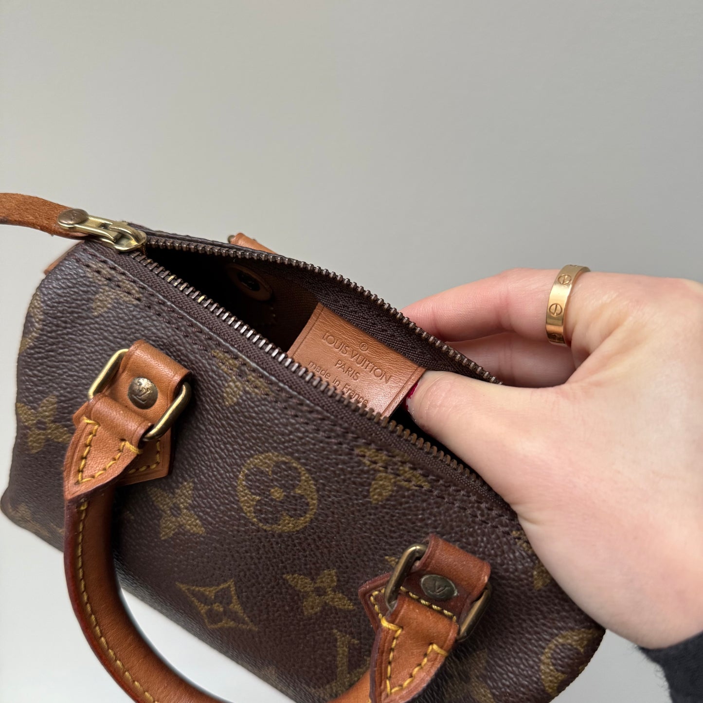 Louis Vuitton Brown Monogram Mini Nano Speedy