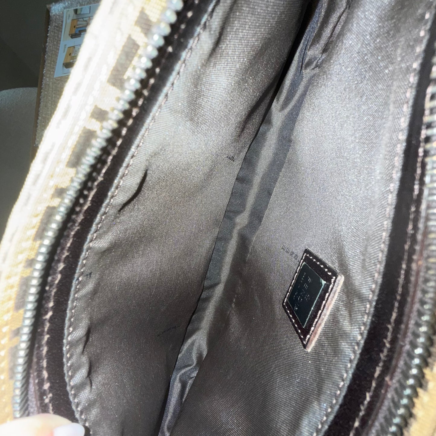 Fendi Brown Zucchino Classic Pochette