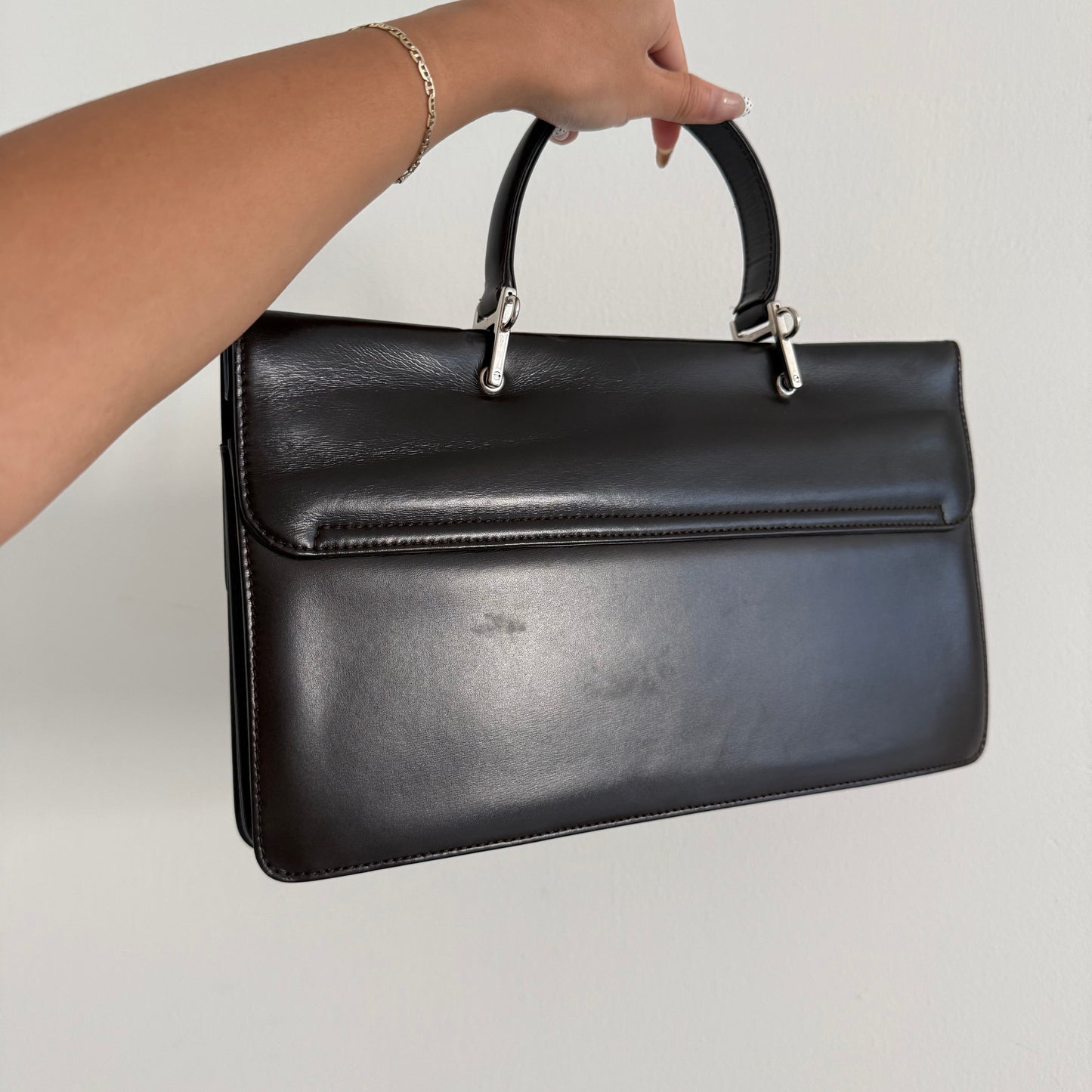 Gucci Tom Ford Era Black Leather G Top Handle Bag