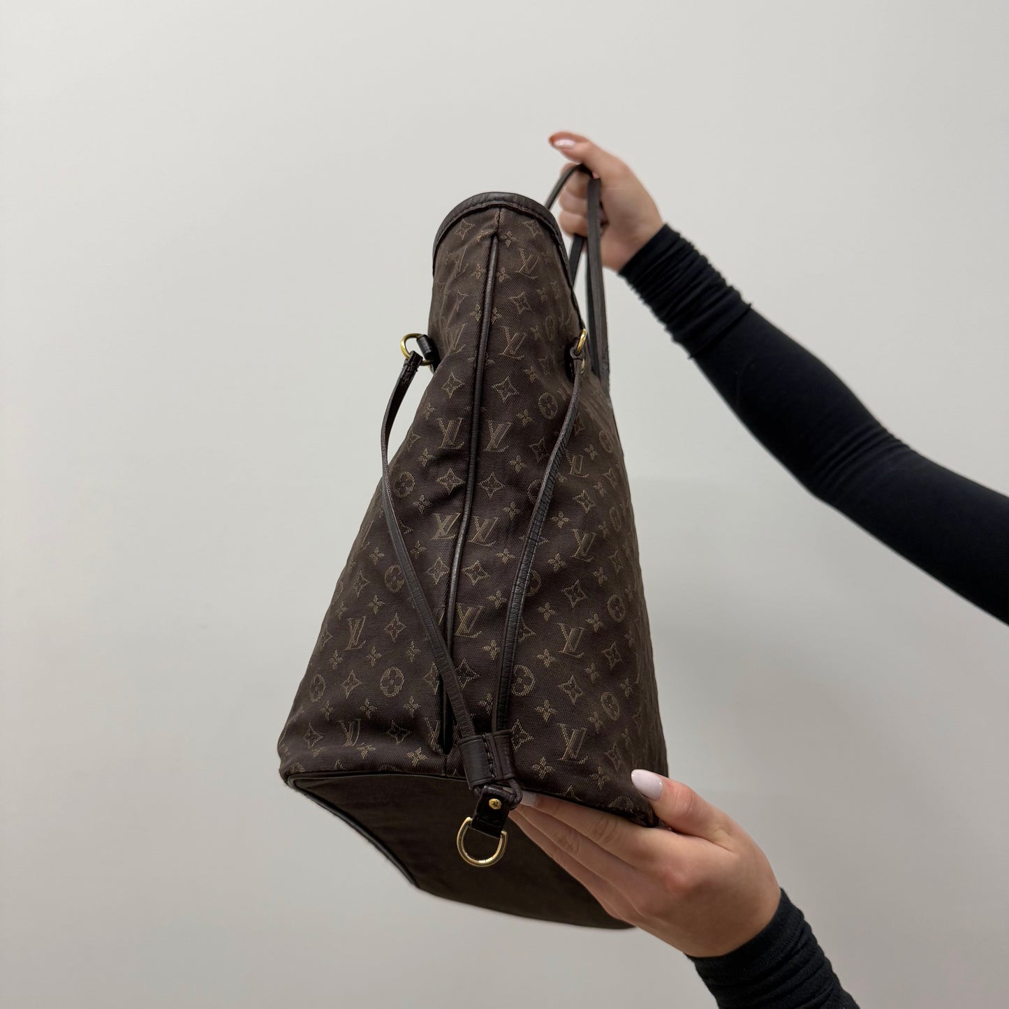 Louis Vuitton Neverfull Tote Monogram Idylle MM Brown Shoulder Bag
