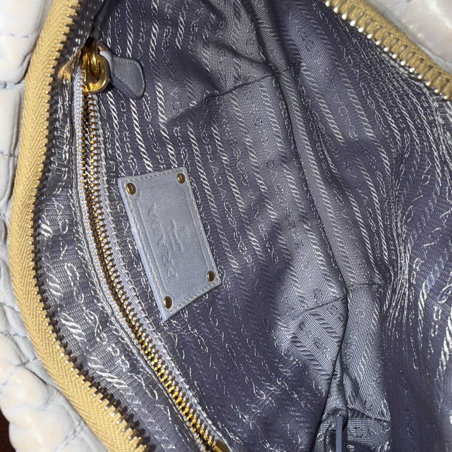 RARE Prada Floral Embroidered Leather Shoulder Bag