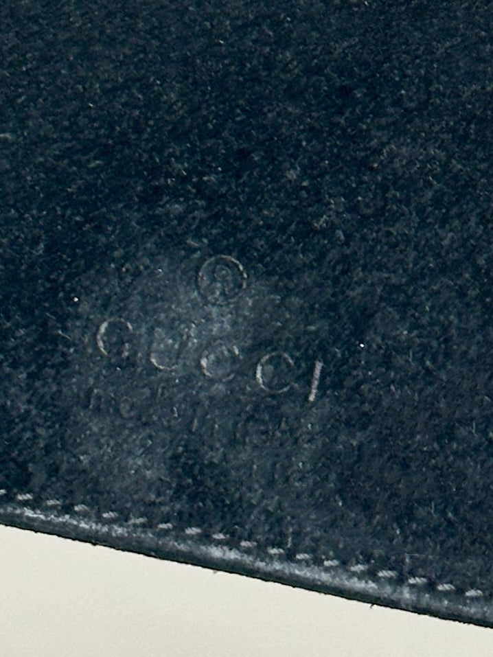 Gucci Black Suede Bamboo Handle Bag