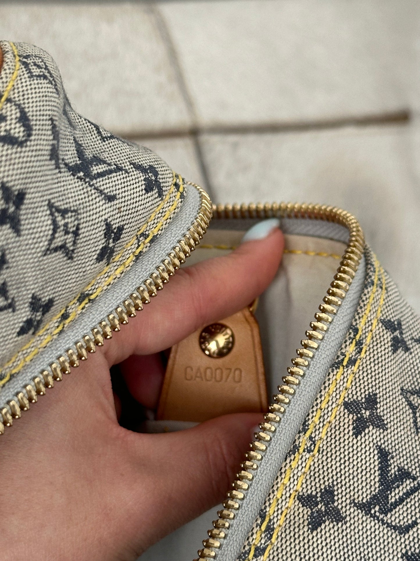 Louis Vuitton Denim Monogram Mini Marie Boston Bag