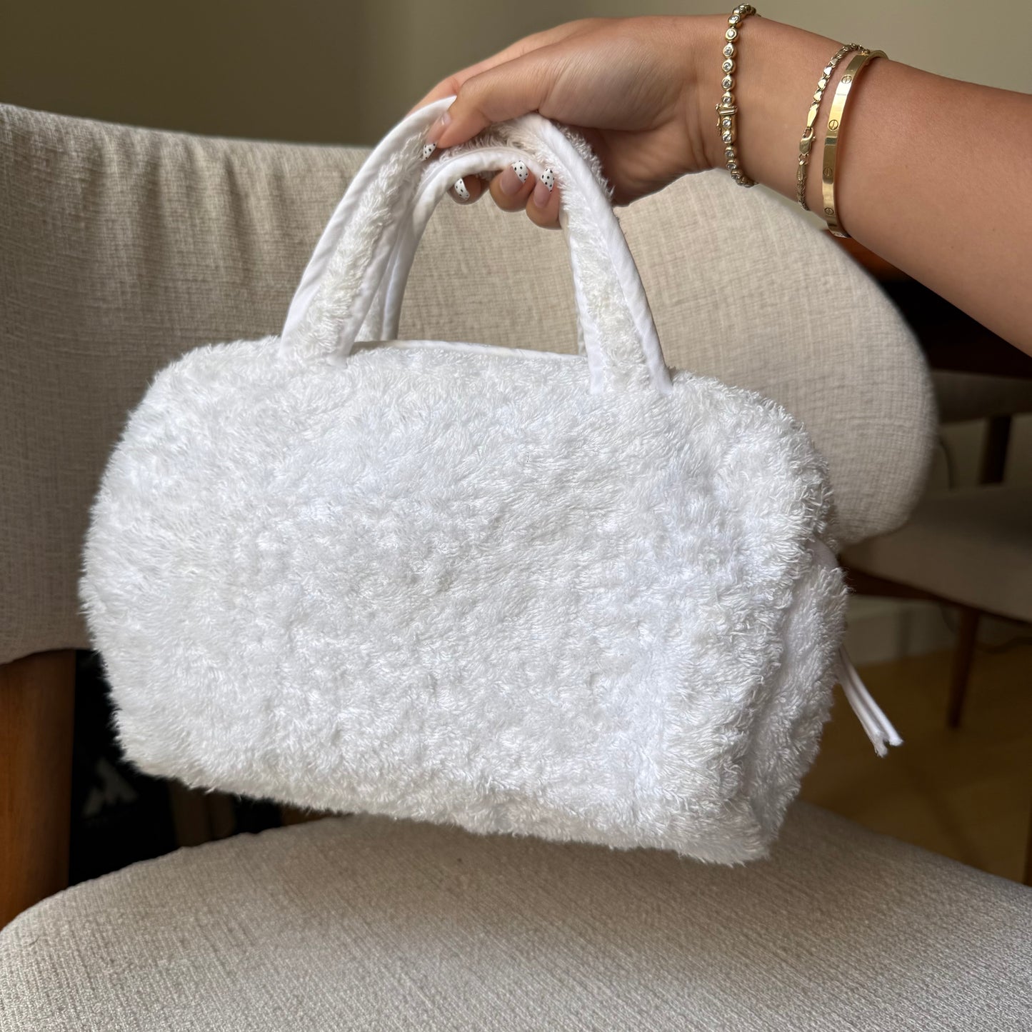 J'Adore Dior Pink Terry Cloth Top Handle Bag