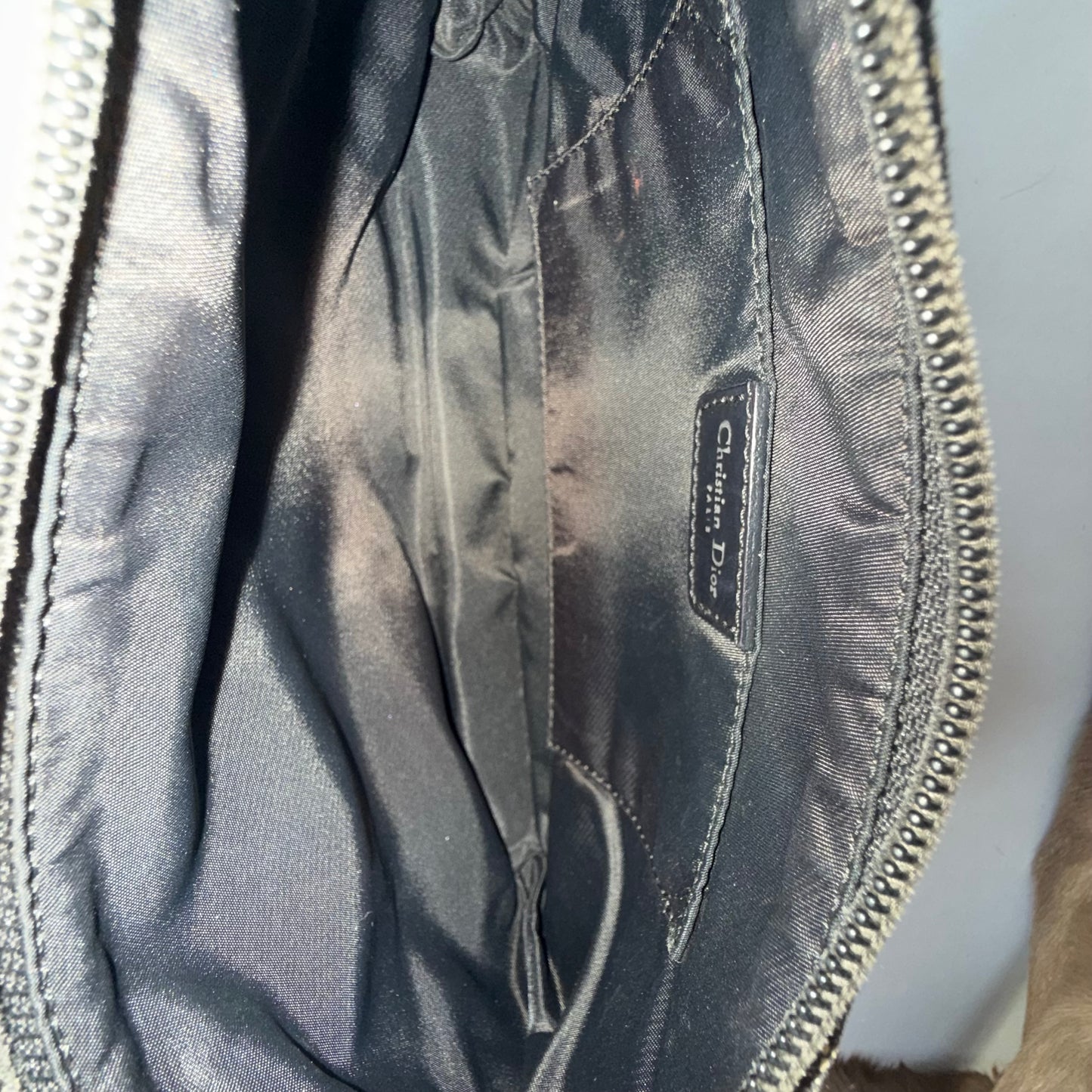 Christian Dior Trotter Black Monogram Shoulder Bag
