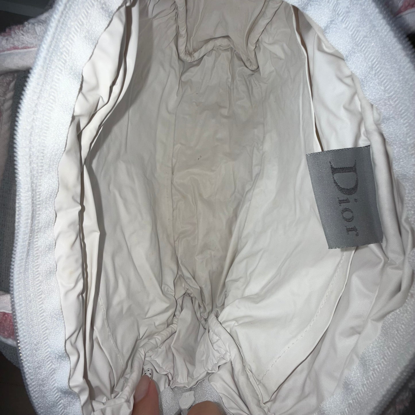 Christian Dior Pink Monogram Terry Cloth Bag