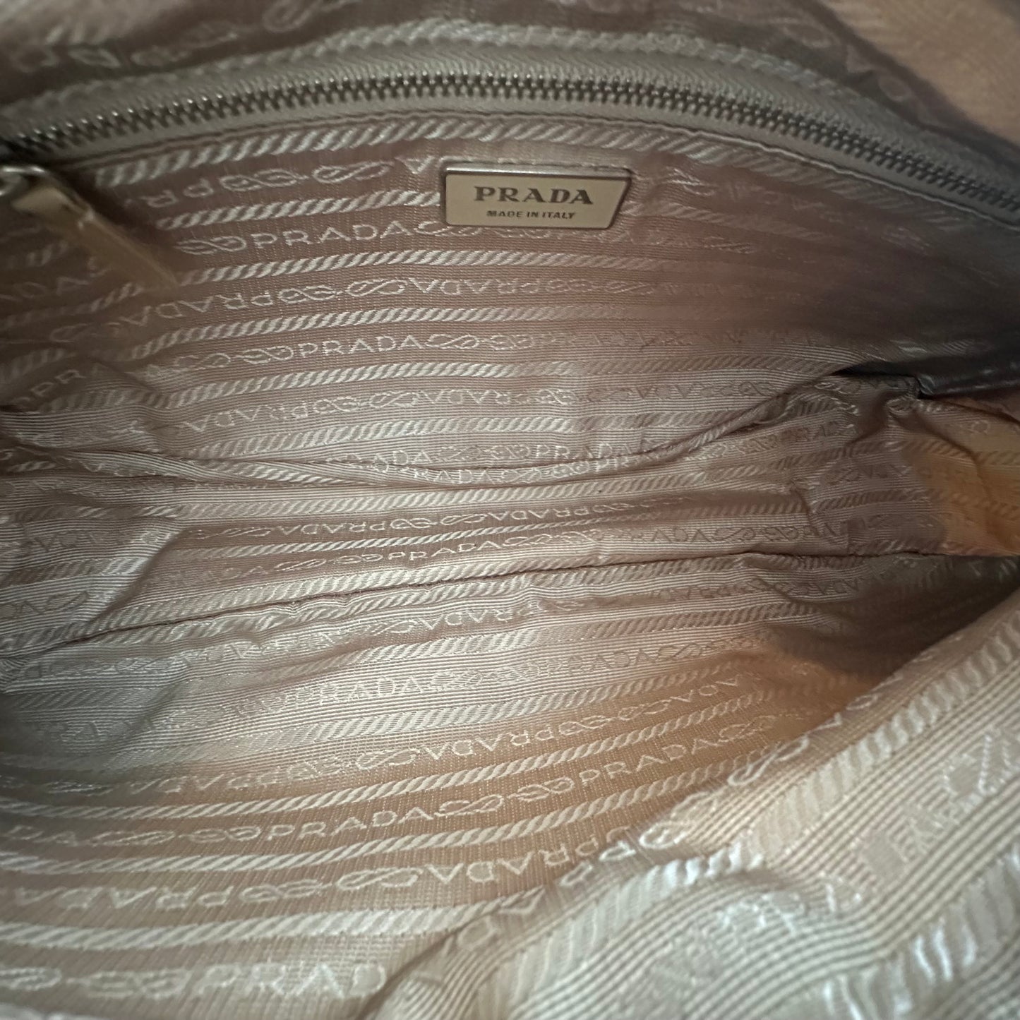 Prada Blue & Beige Shoulder Bag