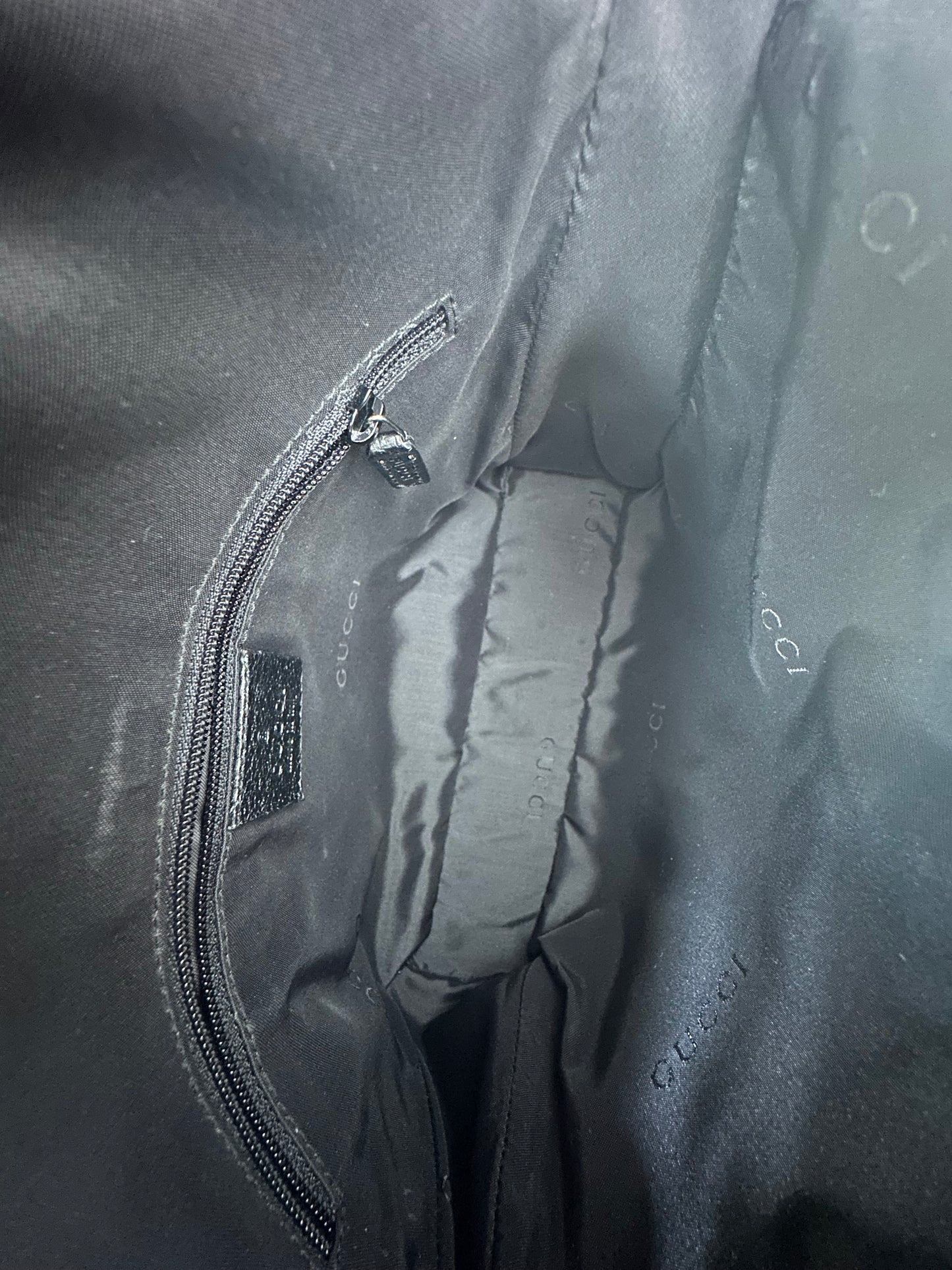 Gucci Black Nylon Jackie Flap Bag