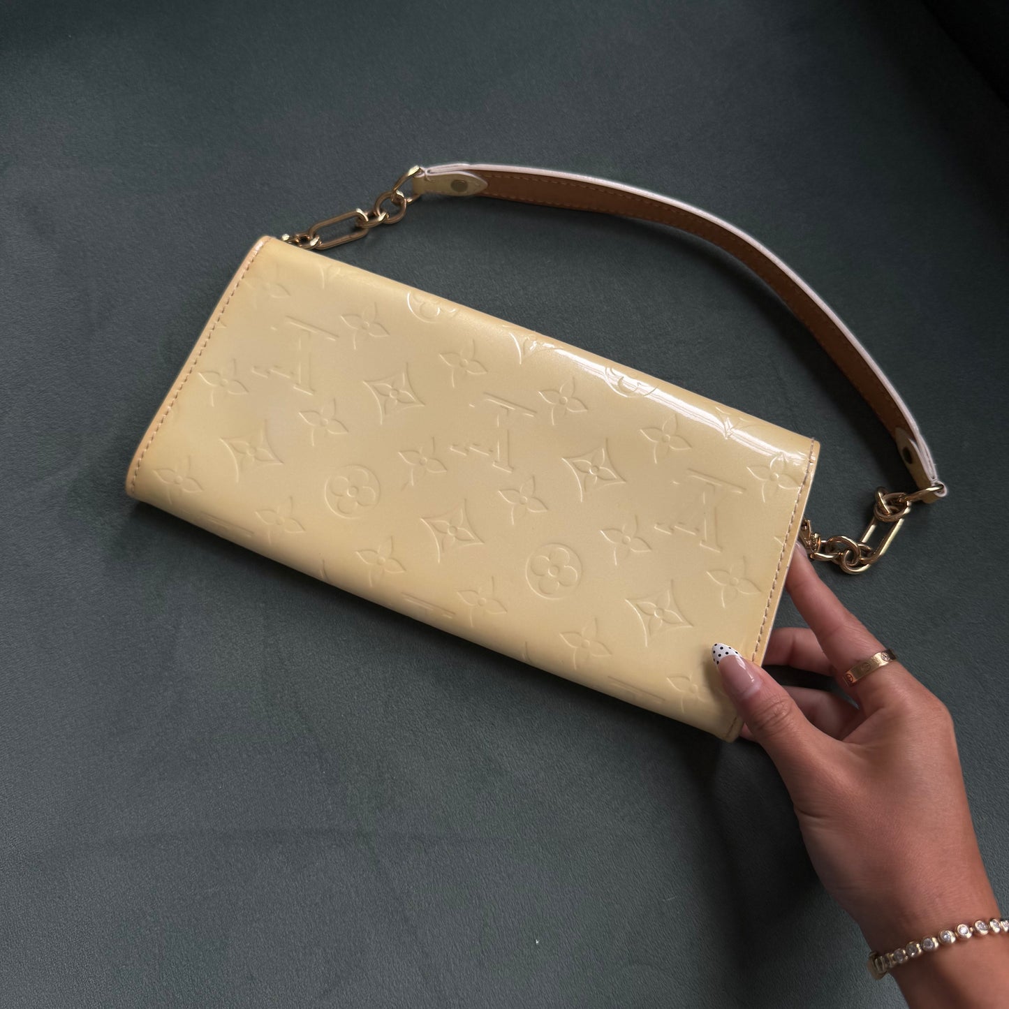 Louis Vuitton Yellow Vernis Sunset Boulevard Shoulder Bag