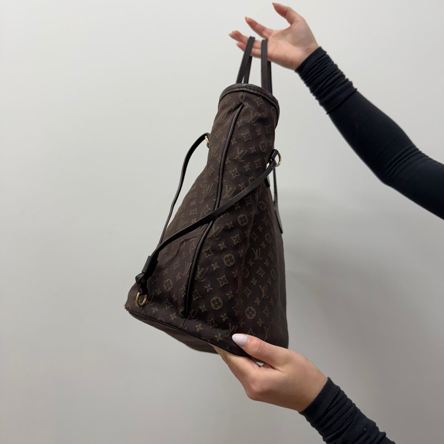 Louis Vuitton Neverfull Tote Monogram Idylle MM Brown Shoulder Bag