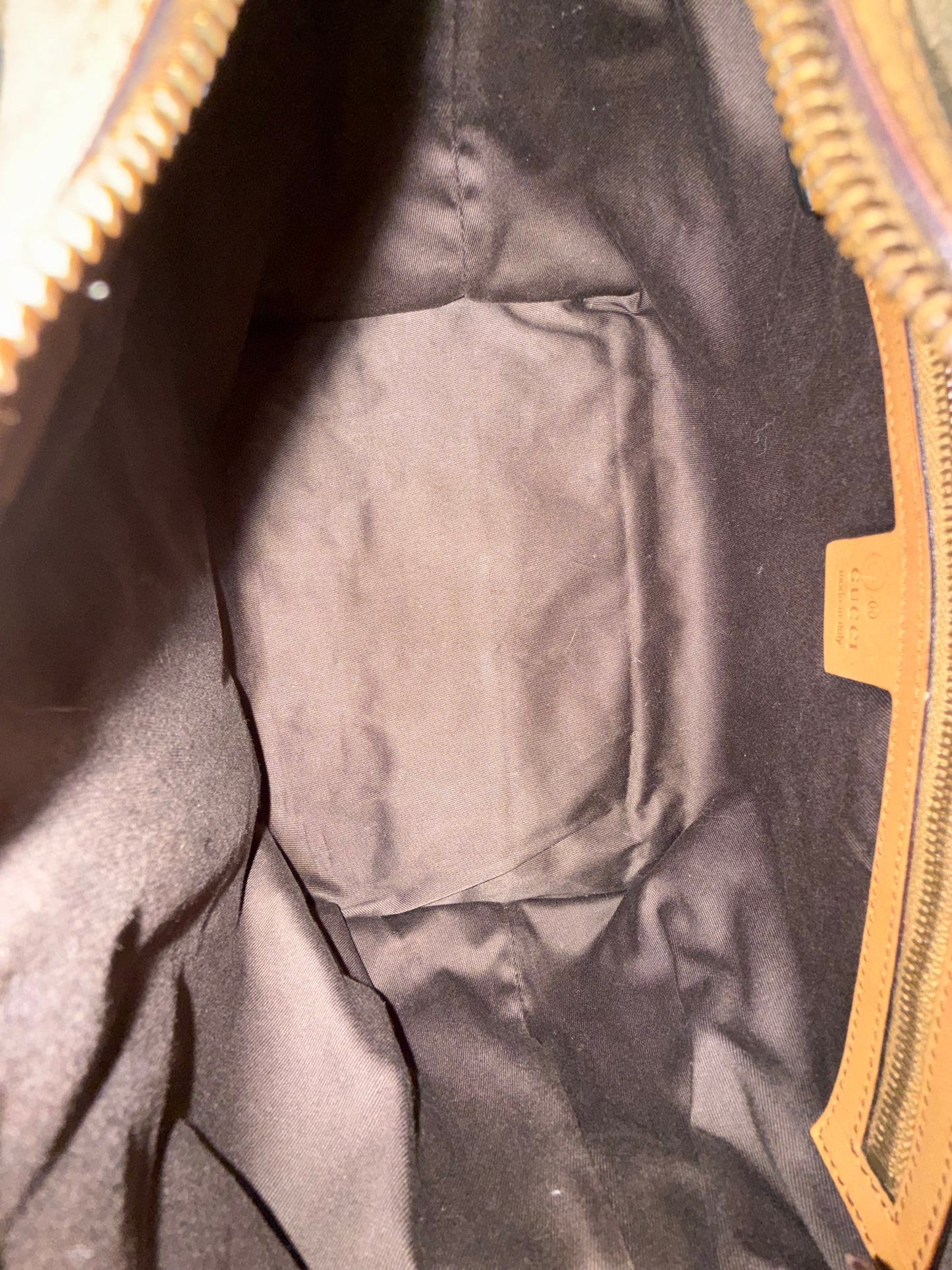 Gucci Brown Suede GG Bowler Bag