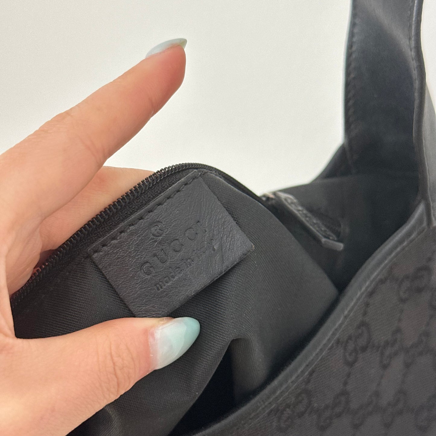 Gucci Black Monogram Small Jackie Shoulder Bag