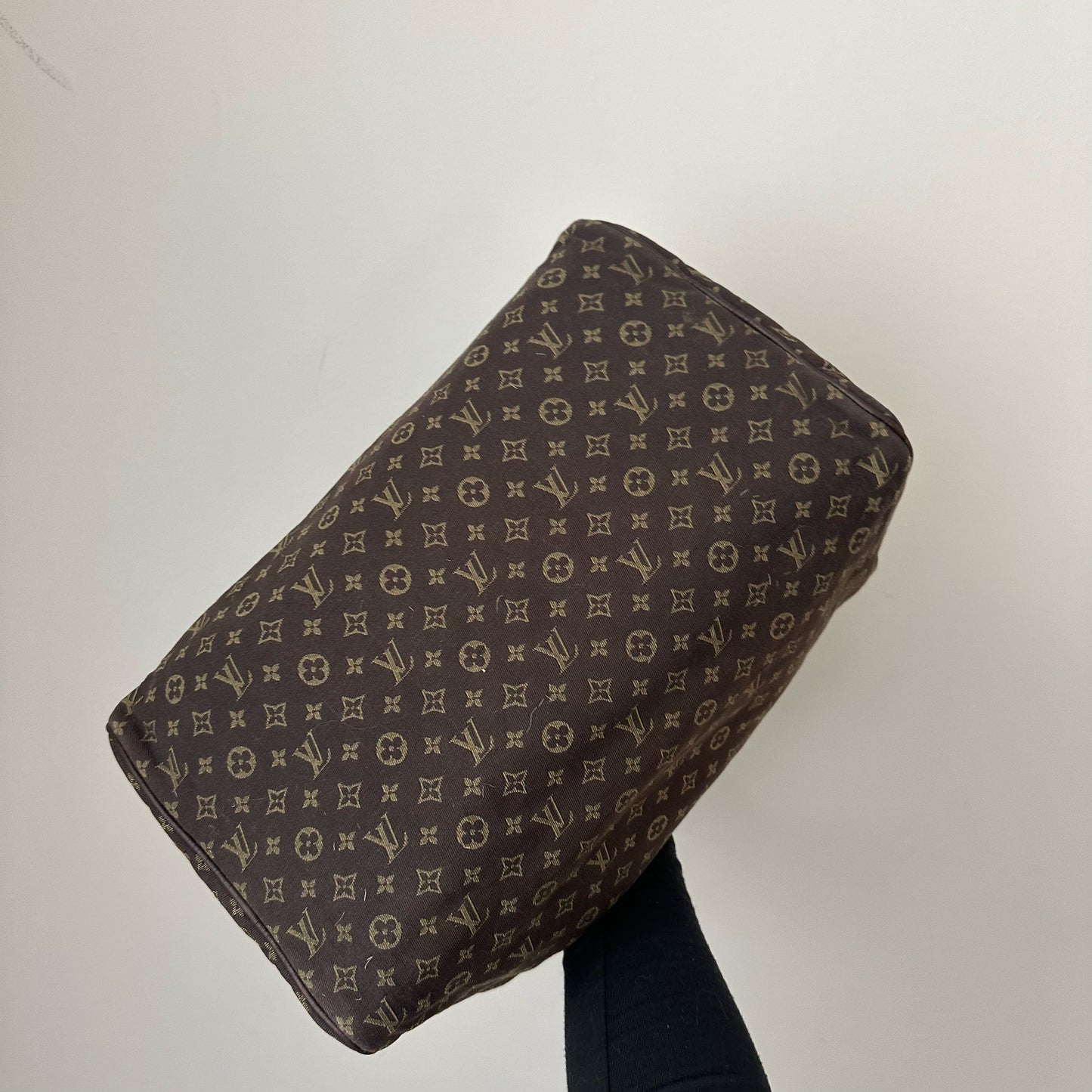 Louis Vuitton Mini Lin Brown Monogram Speedy 30