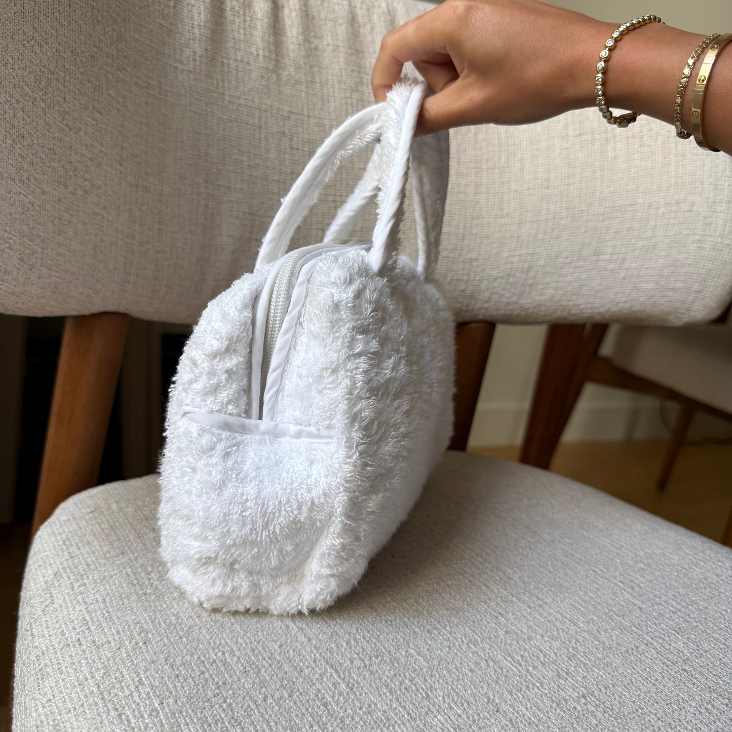 J'Adore Dior Pink Terry Cloth Top Handle Bag