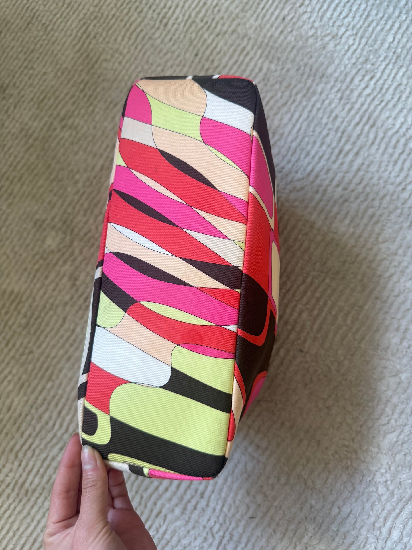 Pucci Satin Multicolor Medium Top Handle Bag