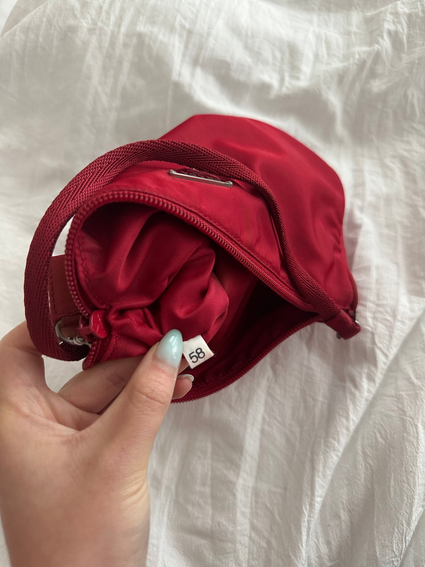 Prada Red Nylon Shoulder Bag