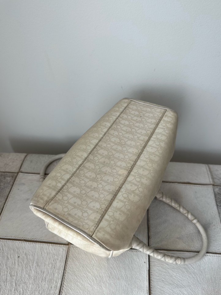 Christian Dior Ballerina Oblique Cream Tote Bag