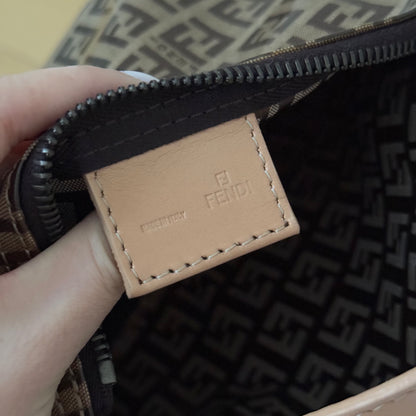 Fendi Brown Zucchino Monogram PVC Top Handle Mini Bag