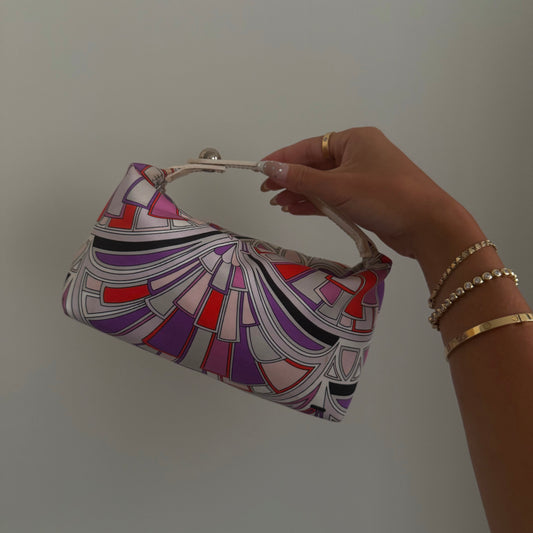 RARE Emilio Pucci Micro Mini Multicolor Print Bag