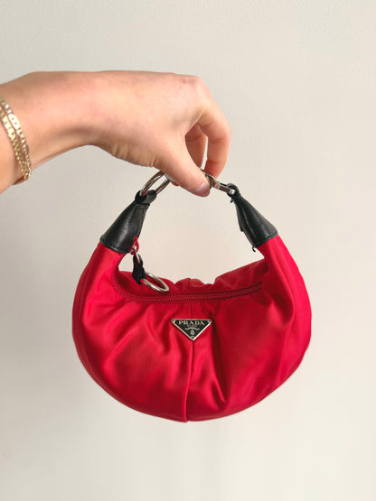 RARE Prada Tessuto Fruits Red Nylon Mini Bag