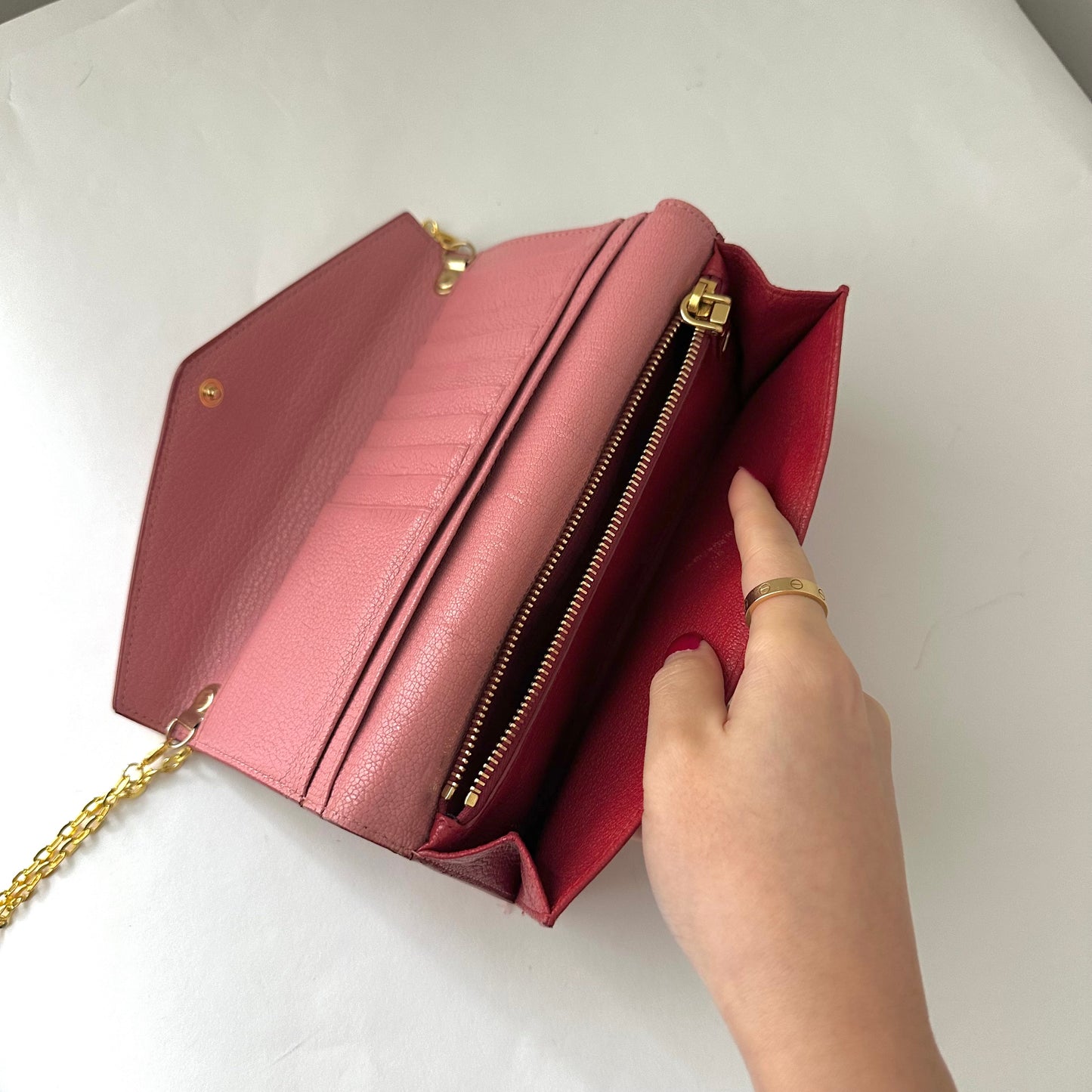 Miu Miu Love Letter Pink Wallet w/ Box