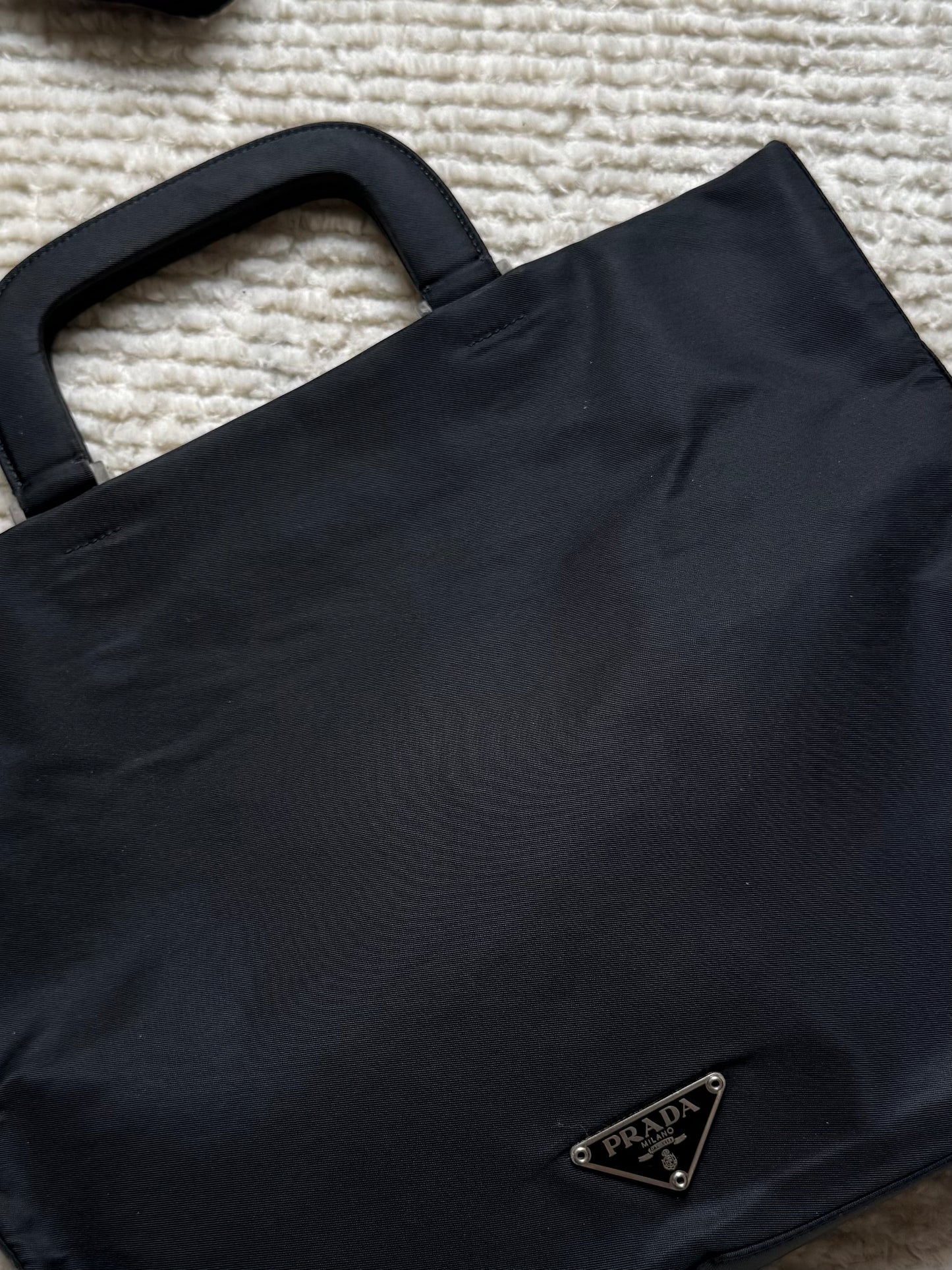 Prada Black Nylon 2-Way Convertible Bag