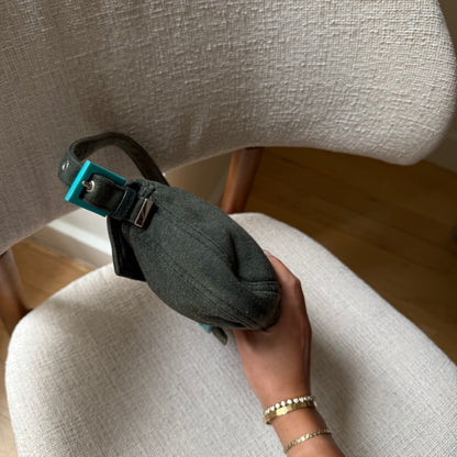 Fendi Turquoise Hardware Jersey Baguette