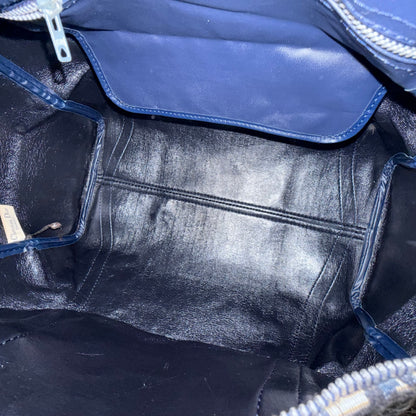 Christian Dior Navy Trotter Large Weekender Boston Bag