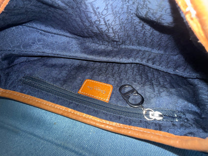 RARE Christian Dior 2005 Denim Embroidered Floral Saddle Bag