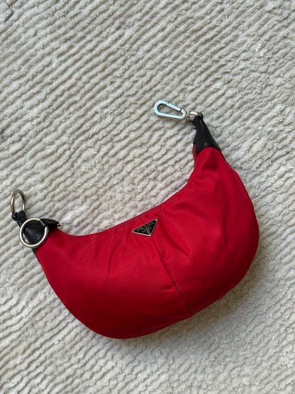 RARE Prada Tessuto Fruits Red Nylon Mini Bag