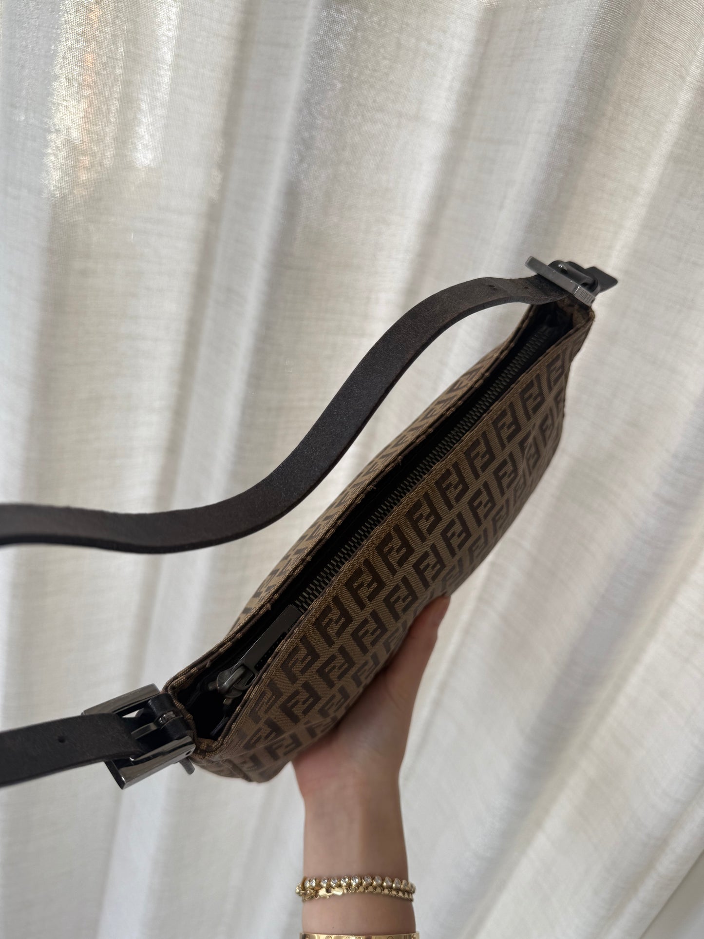 Fendi Brown Zucchino Classic Pochette