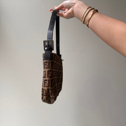 Fendi Brown Zucchino Classic Pochette