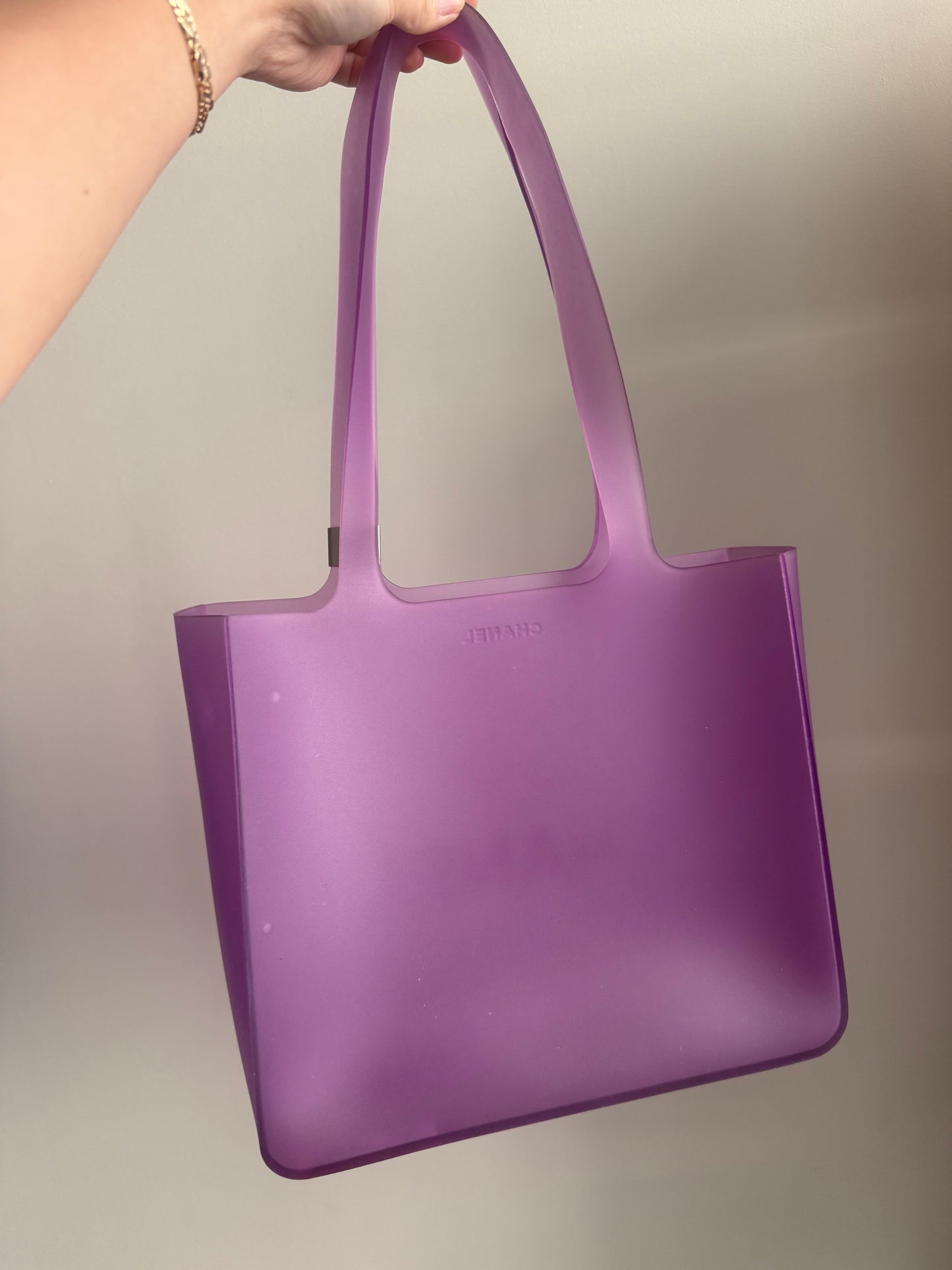 RARE Chanel Purple Jelly Shoulder Tote