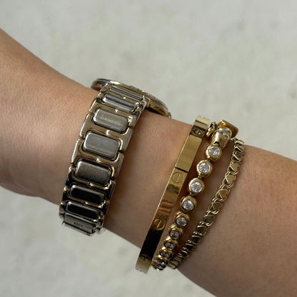 YSL 24mm Two Tone Dainty Watch