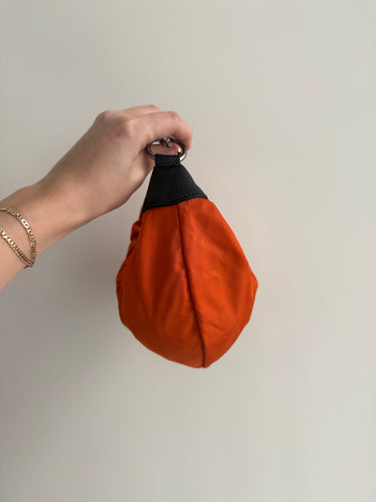 RARE Prada Orange Nylon Fruits Mini Top Handle Bag