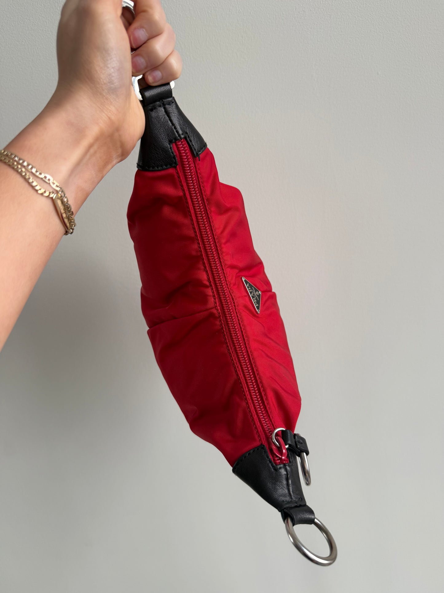 RARE Prada Tessuto Fruits Red Nylon Mini Bag