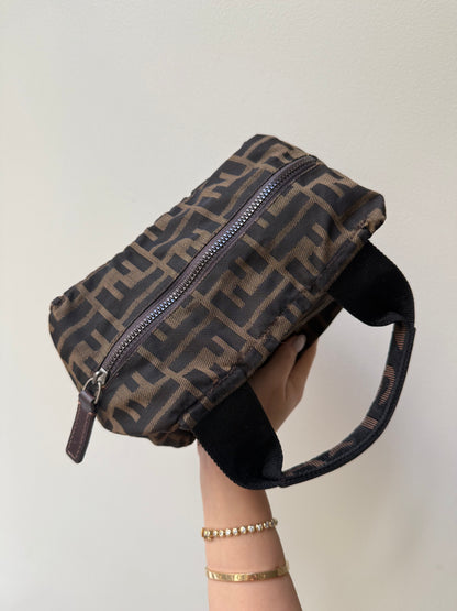 Fendi Brown Monogram Top Handle Mini Bag