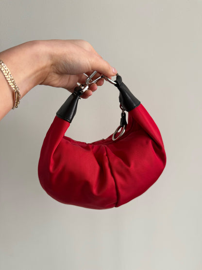 RARE Prada Tessuto Fruits Red Nylon Mini Bag