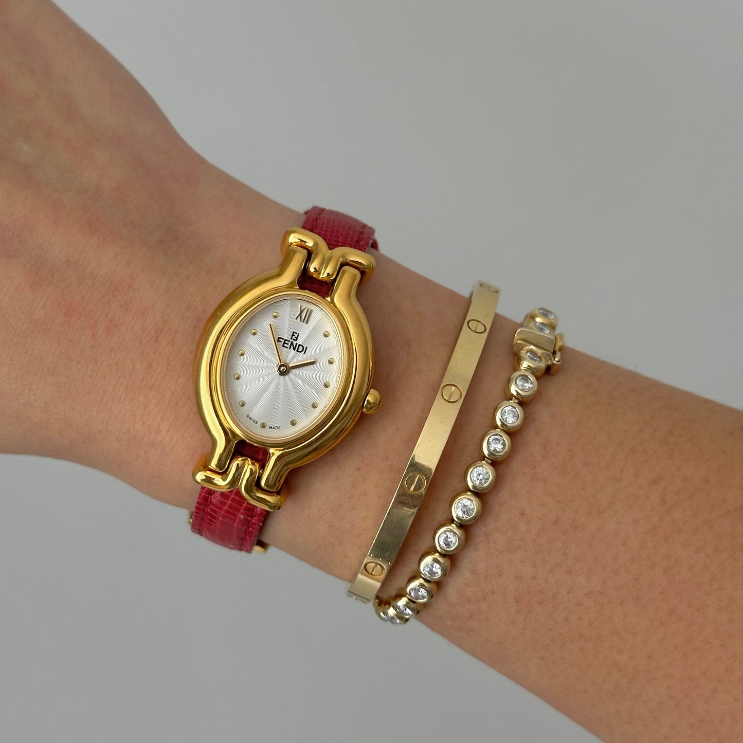 Fendi Interchangeable Leather 4 Band Watch