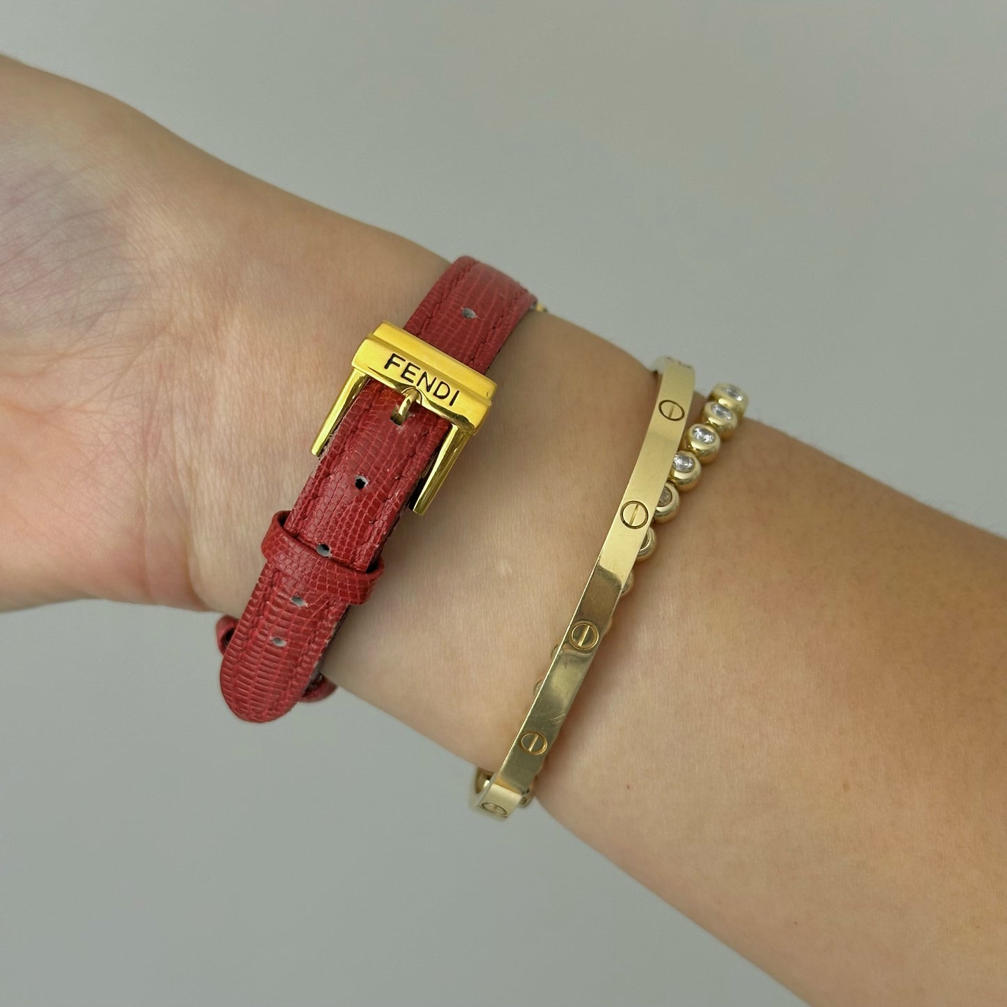 Fendi Interchangeable Leather 4 Band Watch