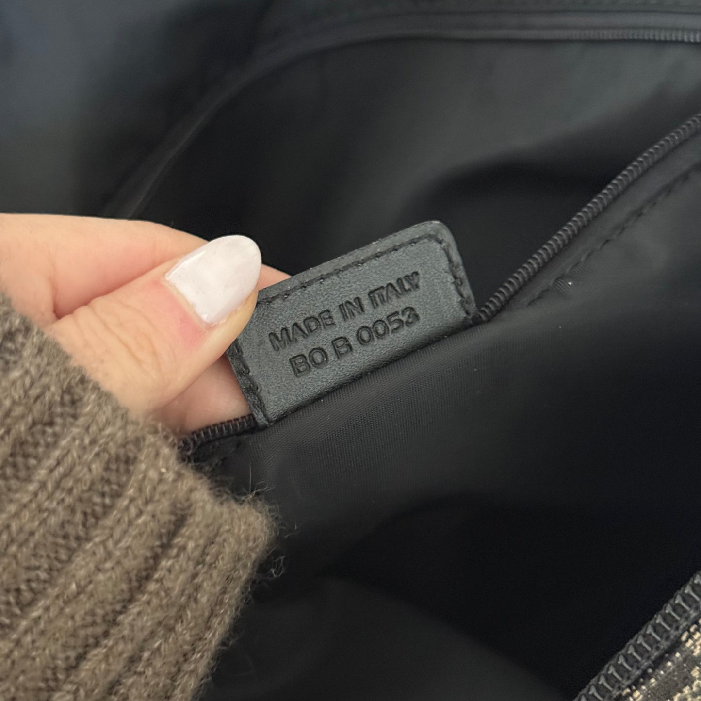 Christian Dior Black Monogram Trotter Crossbody Bag