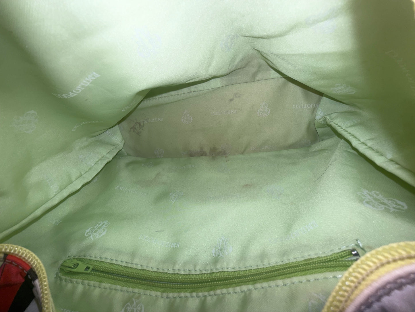 Pucci Satin Multicolor Medium Top Handle Bag