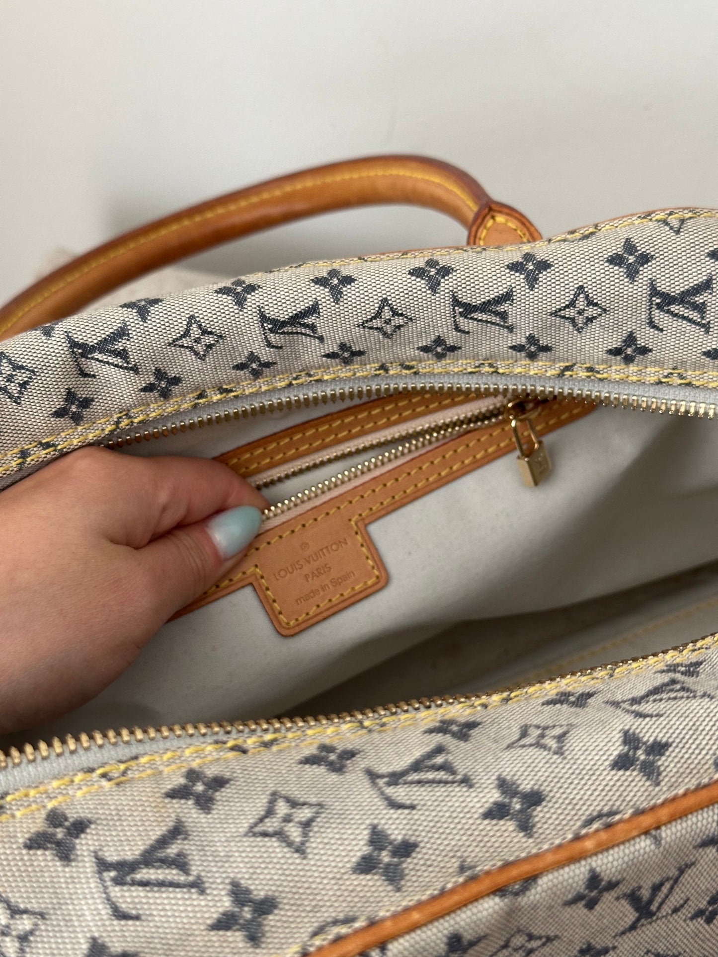 Louis Vuitton Denim Monogram Mini Marie Boston Bag