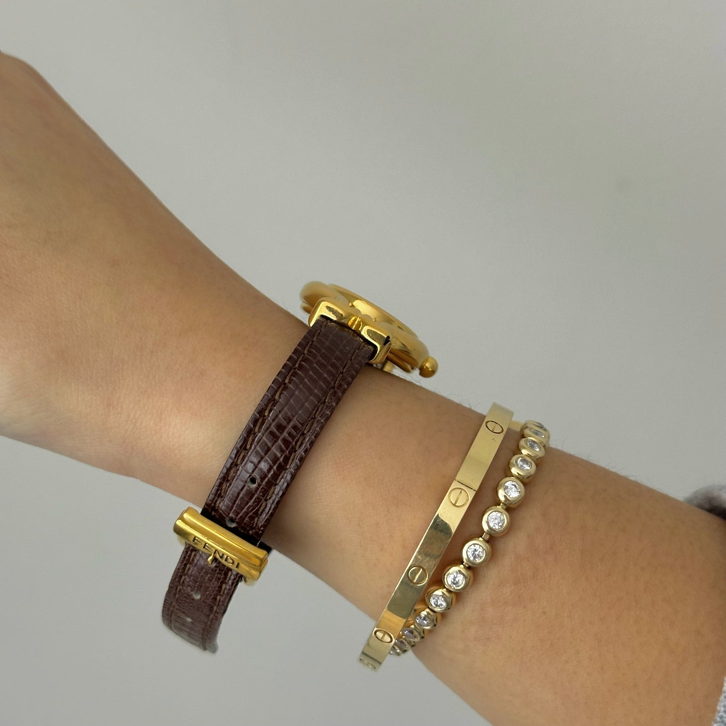 Fendi Interchangeable Leather 4 Band Watch