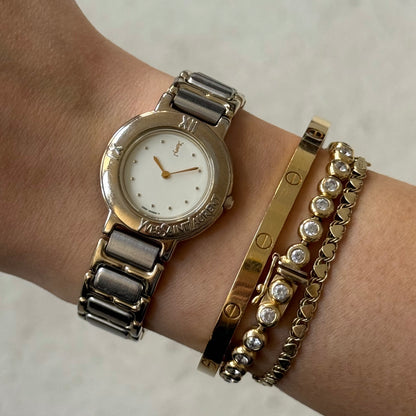 YSL 24mm Two Tone Dainty Watch