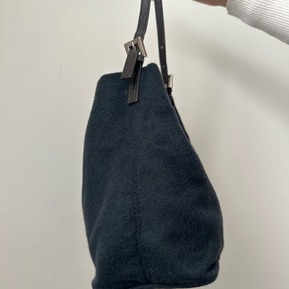 Fendi Wool Black Shoulder Bag