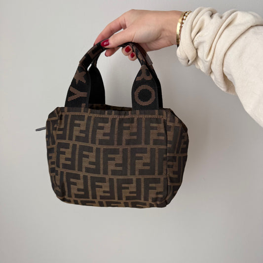 Fendi Brown Monogram Top Handle Mini Bag