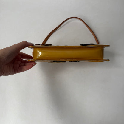 Louis Vuitton Yellow Vernis Lexington Flower Pochette