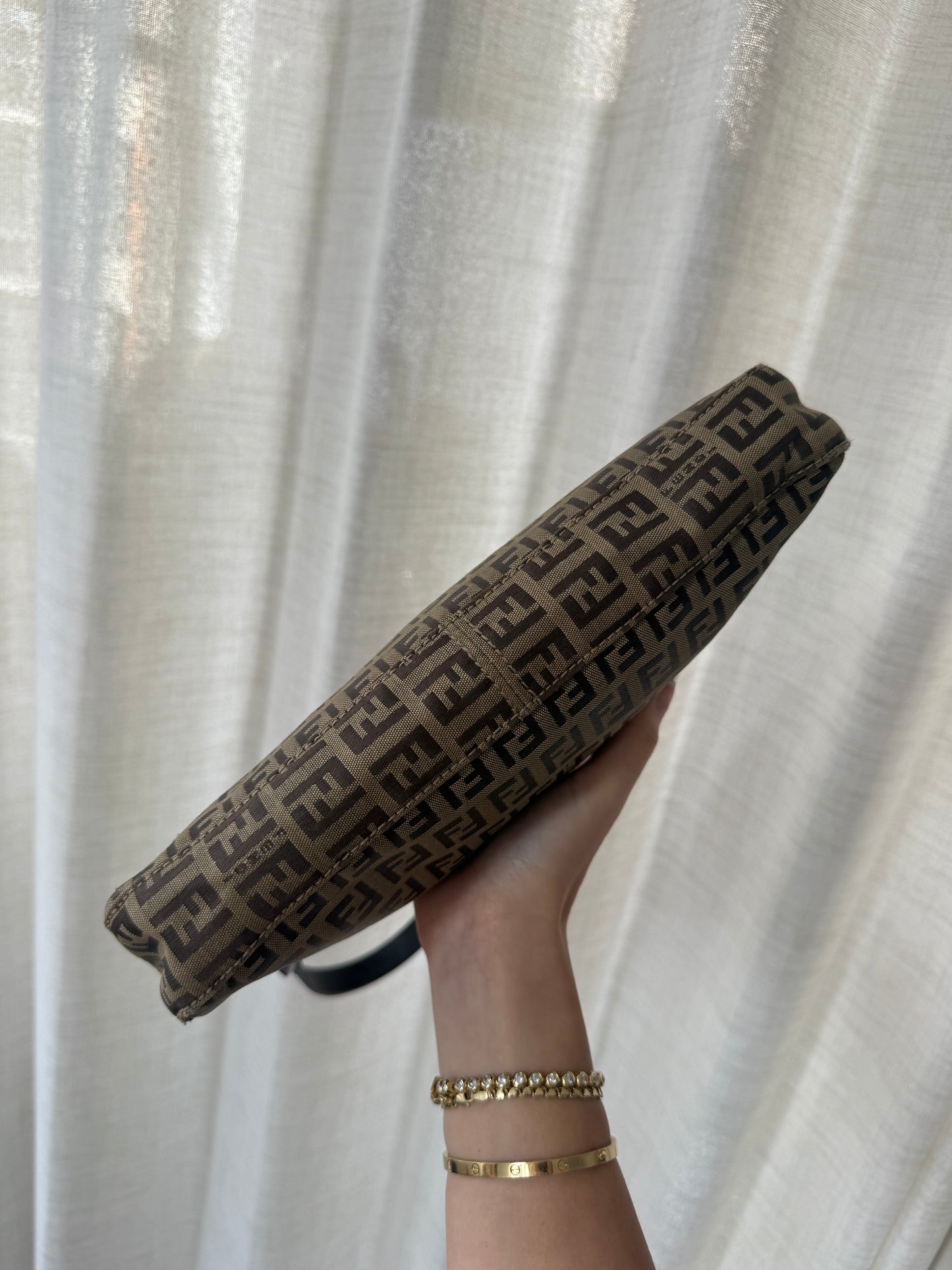 Fendi Brown Zucchino Classic Pochette